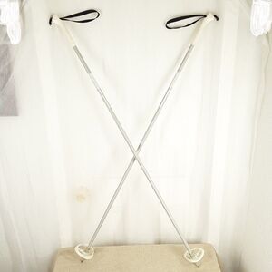 Vintage Exel Nova Ski Poles 130cm, 51", Fiberglass, Plastic, gray, cross country